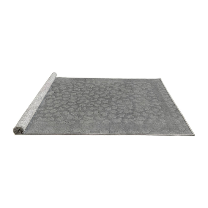 Sideview of Machine Washable Abstract Gray Modern Rug, wshabs1906gry