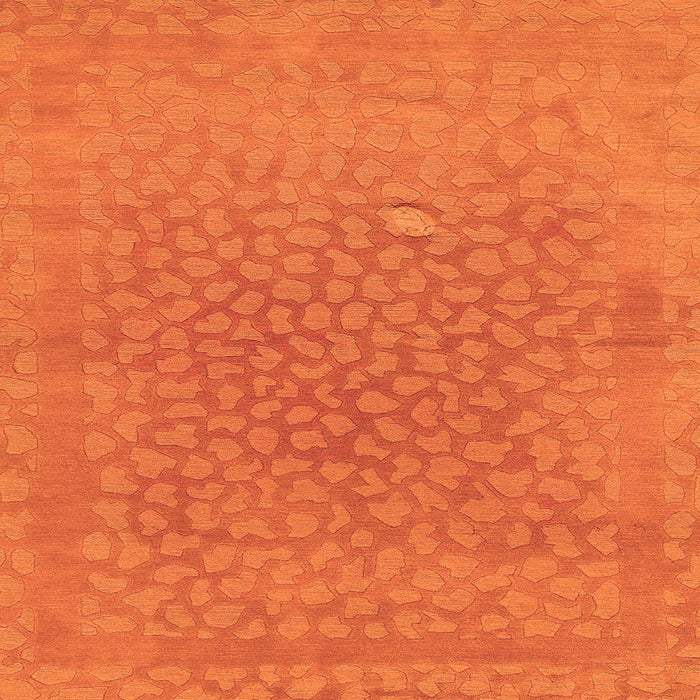 Square Abstract Orange Modern Rug, abs1906org