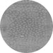 Round Abstract Gray Modern Rug, abs1906gry