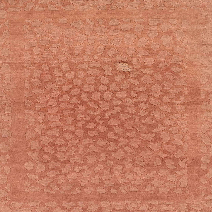 Square Abstract Orange Red Modern Rug, abs1906