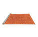 Sideview of Machine Washable Abstract Orange Modern Area Rugs, wshabs1906org