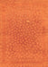 Machine Washable Abstract Orange Modern Area Rugs, wshabs1906org