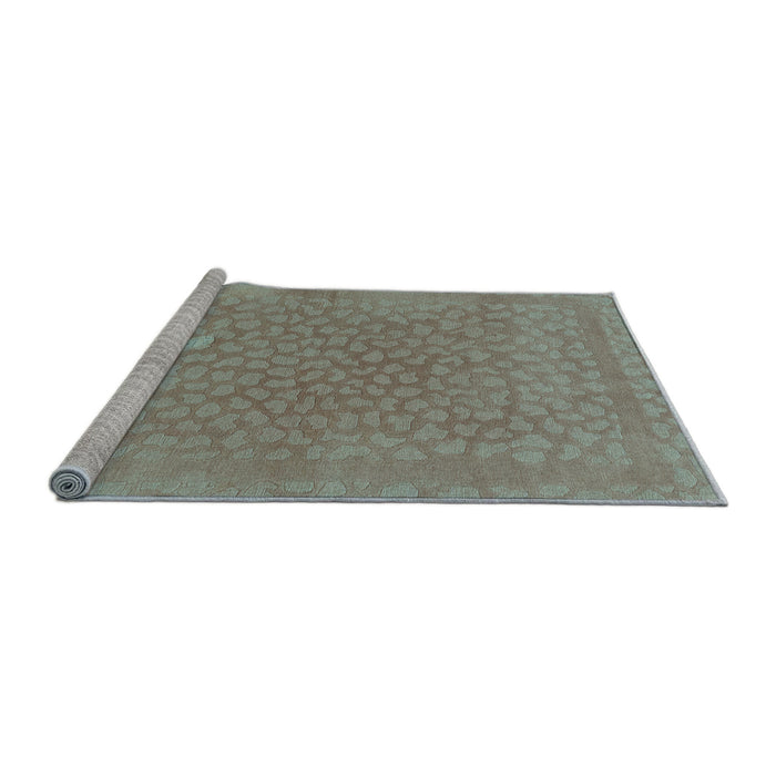Sideview of Machine Washable Abstract Light Blue Modern Rug, wshabs1906lblu