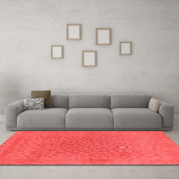 Modern Red Washable Rugs