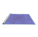 Sideview of Machine Washable Abstract Blue Modern Rug, wshabs1906blu