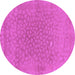 Round Abstract Purple Modern Rug, abs1906pur