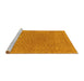 Sideview of Machine Washable Abstract Yellow Modern Rug, wshabs1906yw