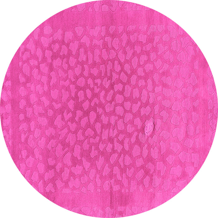 Round Abstract Pink Modern Rug, abs1906pnk