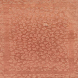 Square Machine Washable Abstract Orange Red Rug, wshabs1906
