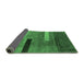 Sideview of Abstract Emerald Green Modern Rug, abs1907emgrn