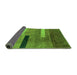 Sideview of Abstract Green Modern Rug, abs1907grn