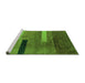 Sideview of Machine Washable Abstract Green Modern Area Rugs, wshabs1907grn