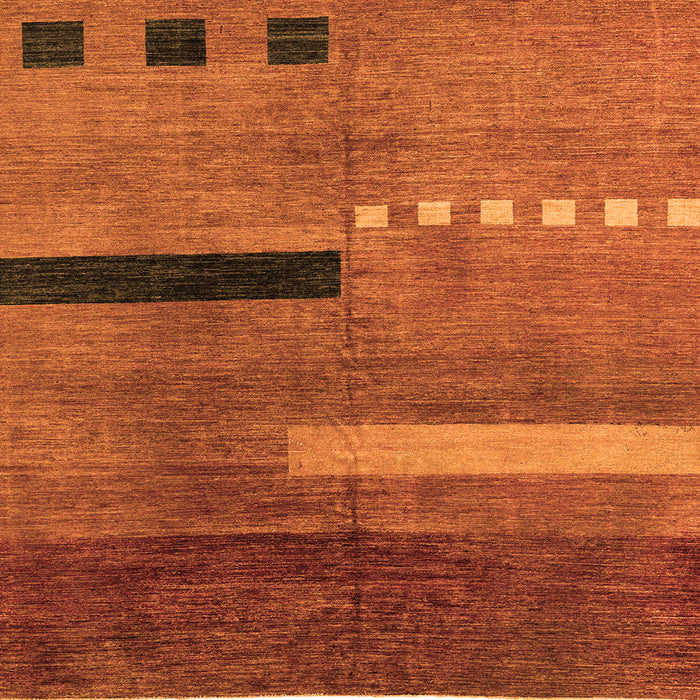 Square Abstract Orange Modern Rug, abs1907org