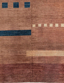 Machine Washable Abstract Orange Rug, wshabs1907