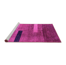 Sideview of Machine Washable Abstract Pink Modern Rug, wshabs1907pnk