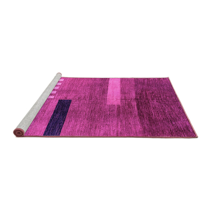 Sideview of Machine Washable Abstract Pink Modern Rug, wshabs1907pnk