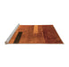 Sideview of Machine Washable Abstract Orange Modern Area Rugs, wshabs1907org