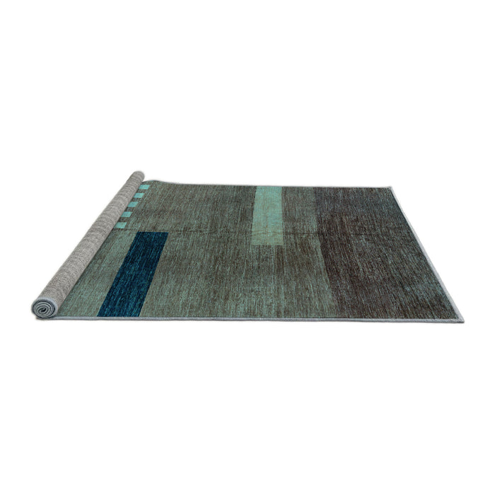 Sideview of Machine Washable Abstract Light Blue Modern Rug, wshabs1907lblu