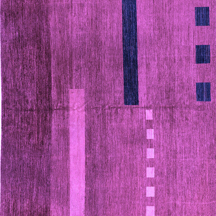 Square Machine Washable Abstract Purple Modern Area Rugs, wshabs1907pur