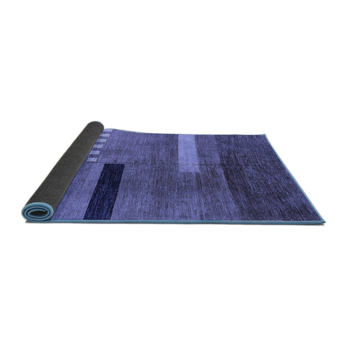 Sideview of Abstract Blue Modern Rug, abs1907blu