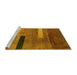 Sideview of Machine Washable Abstract Yellow Modern Rug, wshabs1907yw