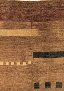 Abstract Brown Modern Rug, abs1907brn