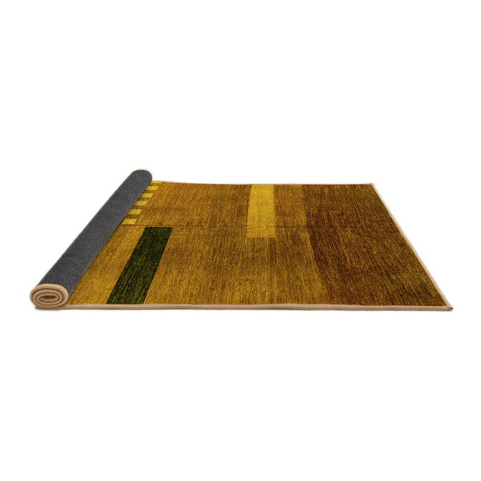 Sideview of Abstract Yellow Modern Rug, abs1907yw