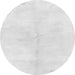 Round Machine Washable Solid Gray Modern Rug, wshabs1908gry