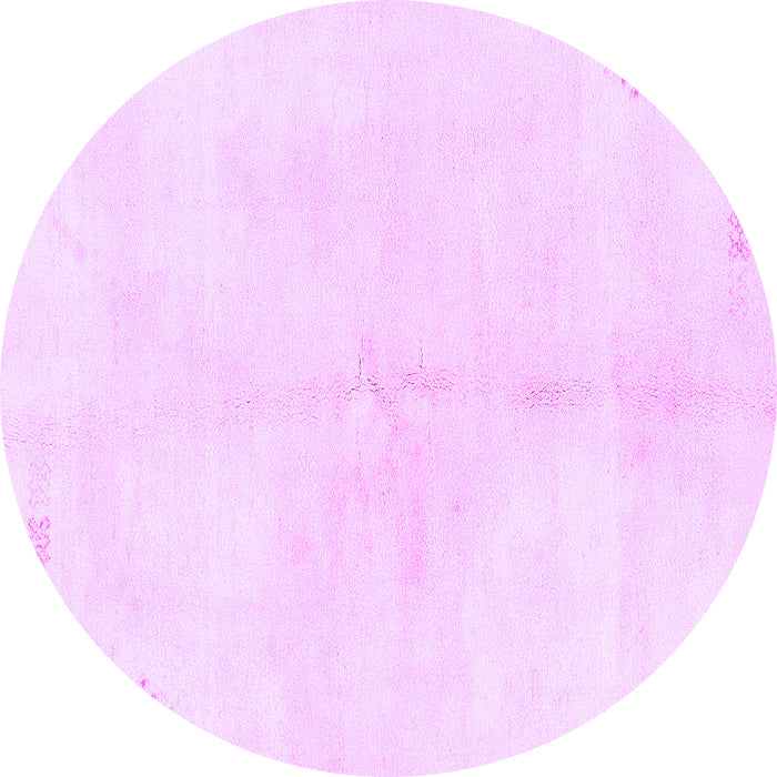 Round Machine Washable Solid Purple Modern Area Rugs, wshabs1908pur