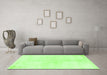 Machine Washable Solid Green Modern Area Rugs in a Living Room,, wshabs1908grn