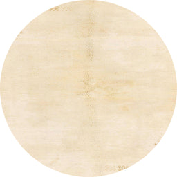 Round Abstract Khaki Gold Solid Rug, abs1908