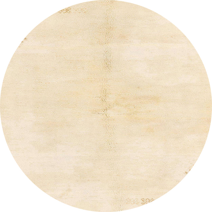 Round Abstract Khaki Gold Solid Rug, abs1908