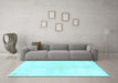 Machine Washable Solid Light Blue Modern Rug in a Living Room, wshabs1908lblu