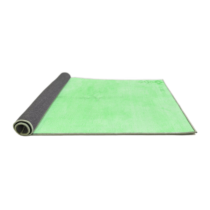 Sideview of Solid Emerald Green Modern Rug, abs1908emgrn