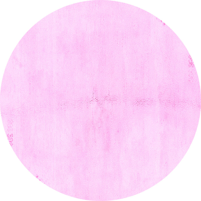 Round Solid Pink Modern Rug, abs1908pnk