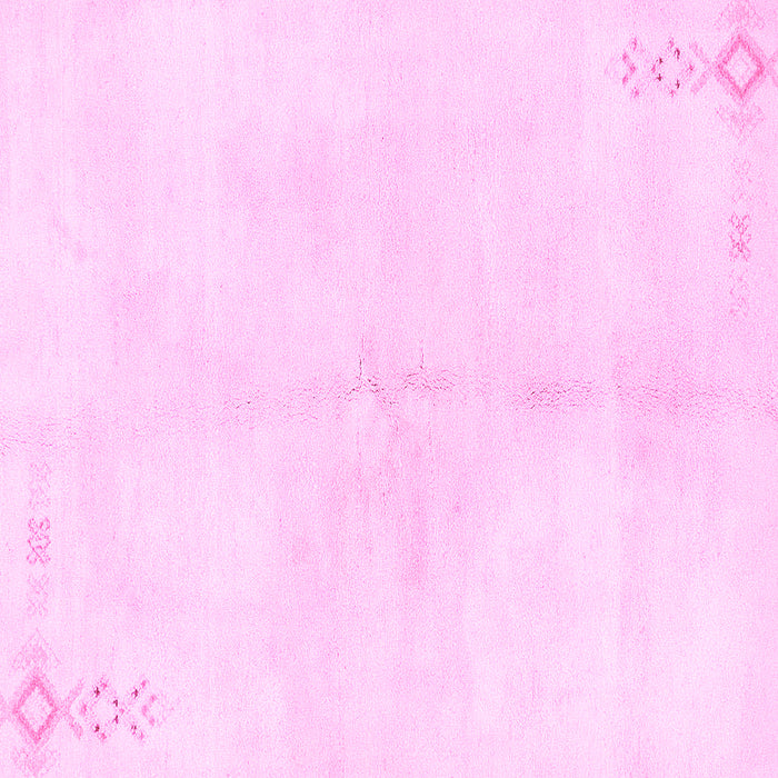 Square Machine Washable Solid Pink Modern Rug, wshabs1908pnk