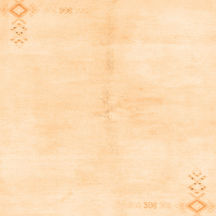 Square Machine Washable Solid Orange Modern Area Rugs, wshabs1908org
