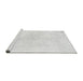 Sideview of Machine Washable Solid Gray Modern Rug, wshabs1908gry