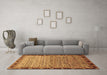 Machine Washable Abstract Brown Modern Rug in a Living Room,, wshabs1909brn