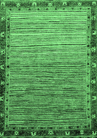 Abstract Emerald Green Modern Rug, abs1909emgrn