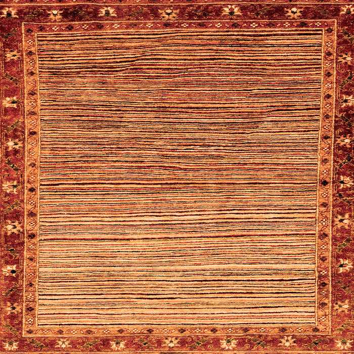 Square Abstract Orange Modern Rug, abs1909org