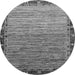 Round Machine Washable Abstract Gray Modern Rug, wshabs1909gry