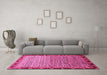 Machine Washable Abstract Pink Modern Rug in a Living Room, wshabs1909pnk