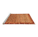 Sideview of Machine Washable Abstract Orange Modern Area Rugs, wshabs1909org