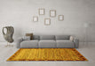 Machine Washable Abstract Yellow Modern Rug in a Living Room, wshabs1909yw