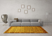 Machine Washable Abstract Yellow Modern Rug, wshabs1909yw