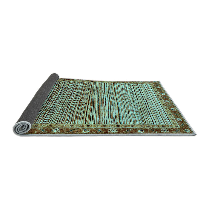 Sideview of Abstract Light Blue Modern Rug, abs1909lblu