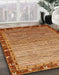 Machine Washable Abstract Orange Rug in a Family Room, wshabs1909