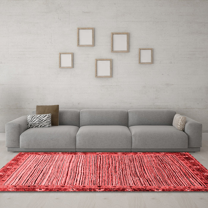 Modern Red Washable Rugs