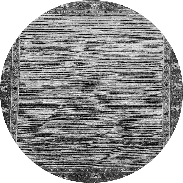 Round Abstract Gray Modern Rug, abs1909gry